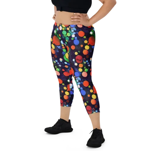 Painted Planetarium on a Capri Leggings
