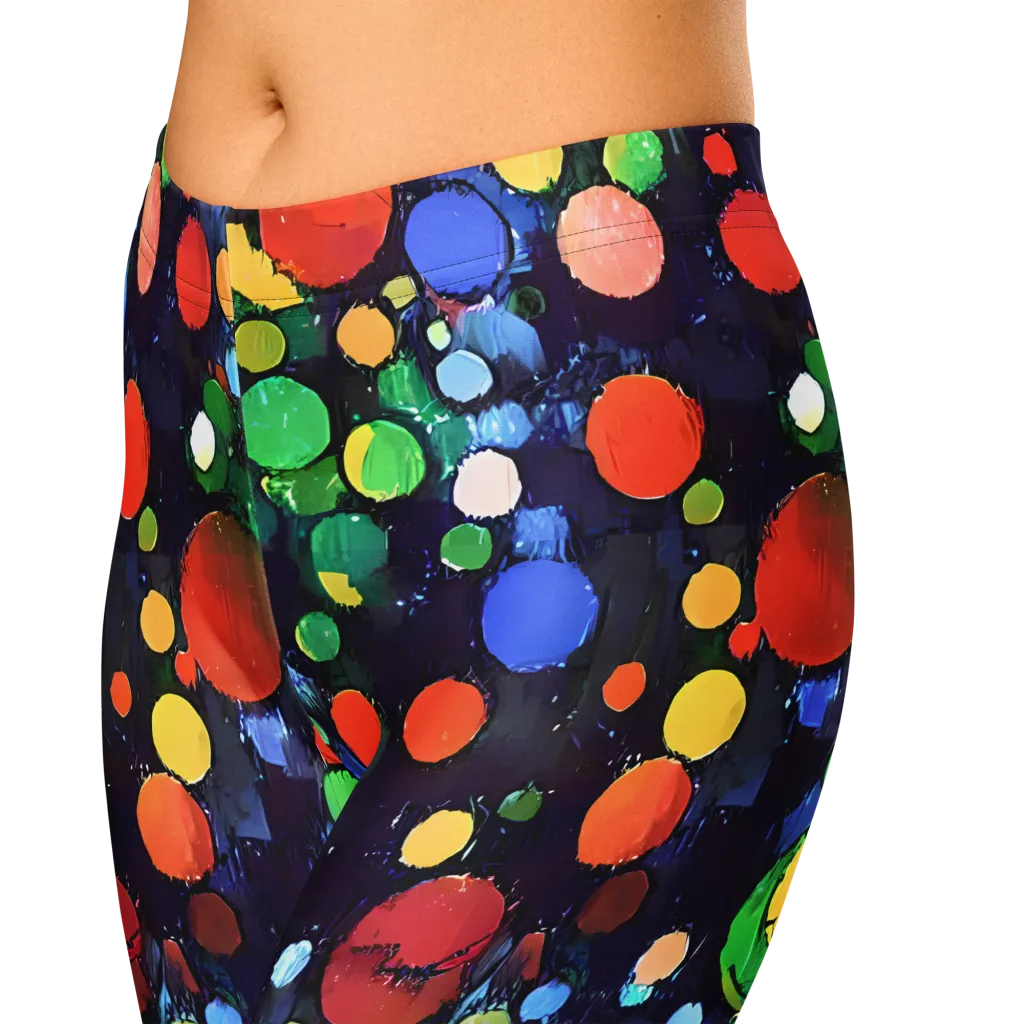Painted Planetarium on Capri Leggings — Zoomed-in