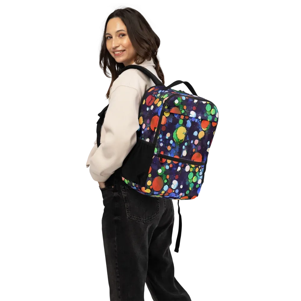 Painted Planetarium on Utility Backpack — Back