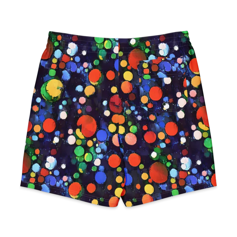 Painted Planetarium on Men's Board Shorts — Back