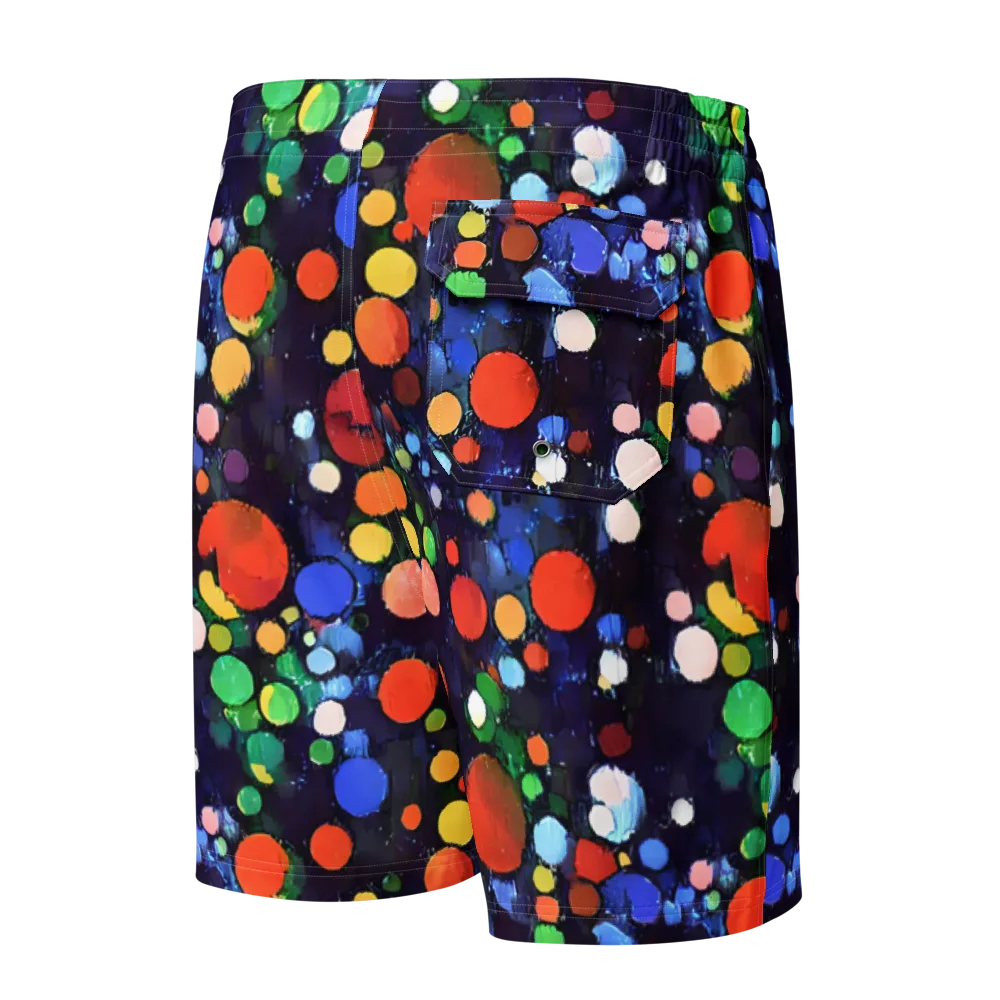 Painted Planetarium on Men's Board Shorts — Back