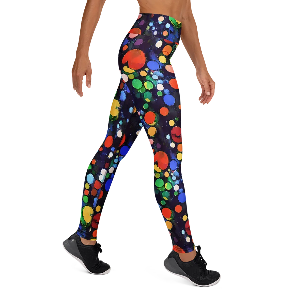 Painted Planetarium on Yoga Leggings — Right
