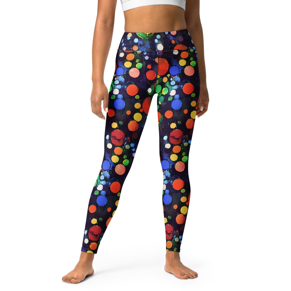 Painted Planetarium on Yoga Leggings — Front
