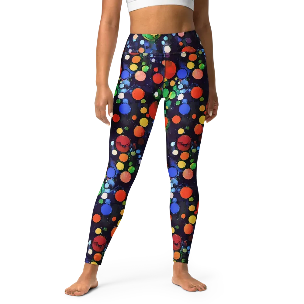 Painted Planetarium on Yoga Leggings — Front