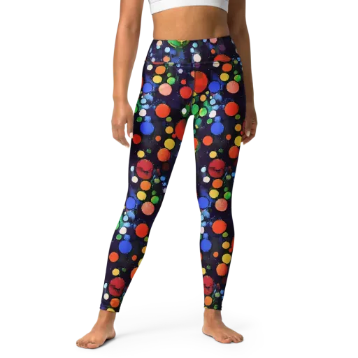 Painted Planetarium on a Yoga Leggings