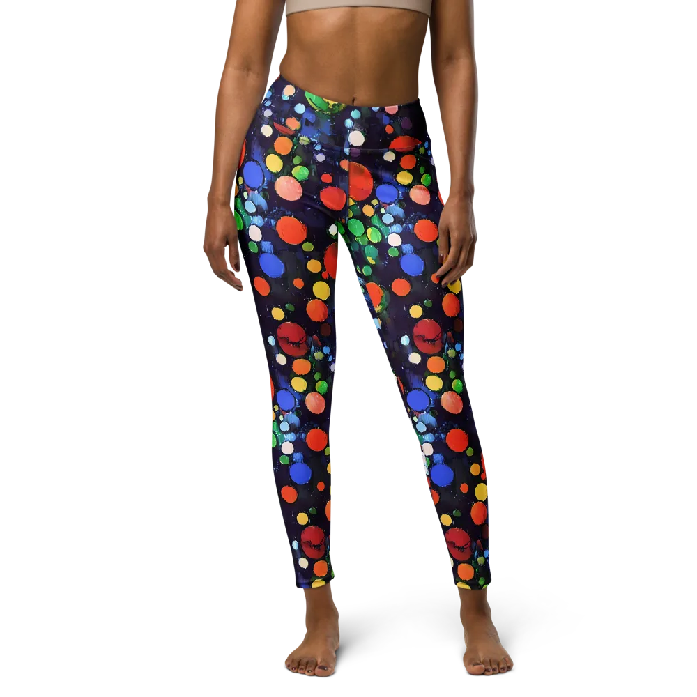 Painted Planetarium on Yoga Leggings — Front