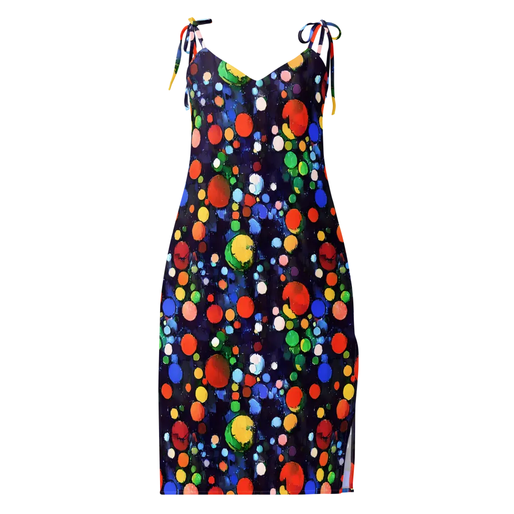 Painted Planetarium on Slip Dress — Front