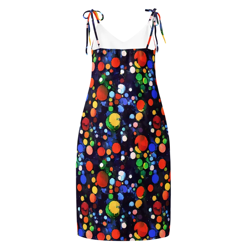 Painted Planetarium on Slip Dress — Back
