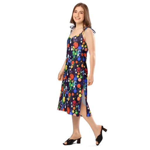 Painted Planetarium on a Slip Dress