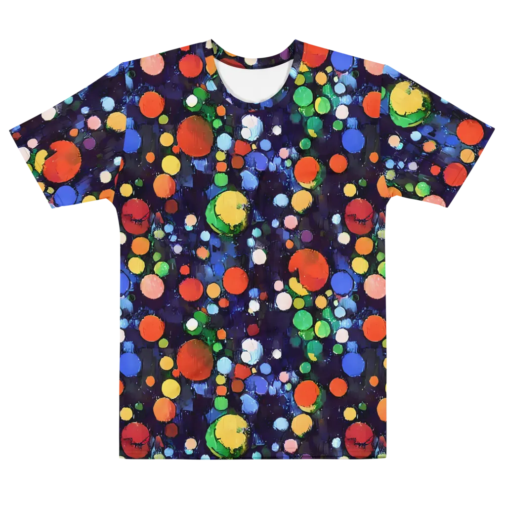 Painted Planetarium on Men's Cotton Crew Neck T-Shirt — Front