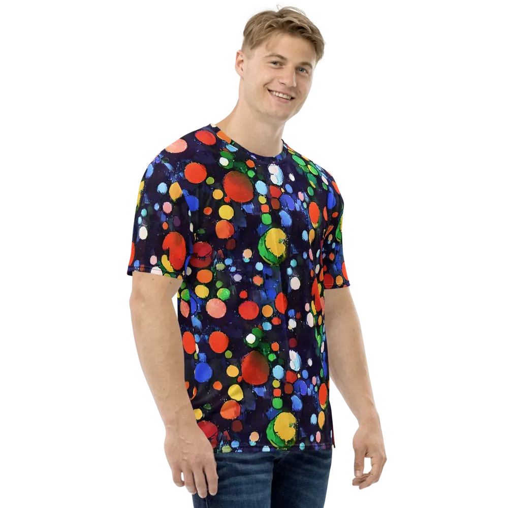 Painted Planetarium on Men's Crew Neck T-Shirt — Right