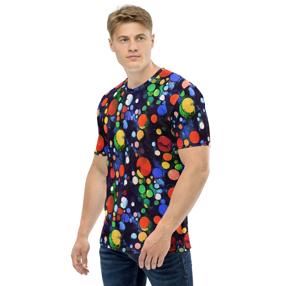 Painted Planetarium on Men's Crew Neck T-Shirt — Left