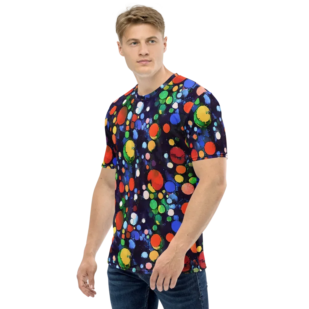 Painted Planetarium on Men's Crew Neck T-Shirt — Left