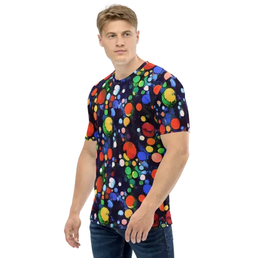Painted Planetarium on a Men's Crew Neck T-Shirt