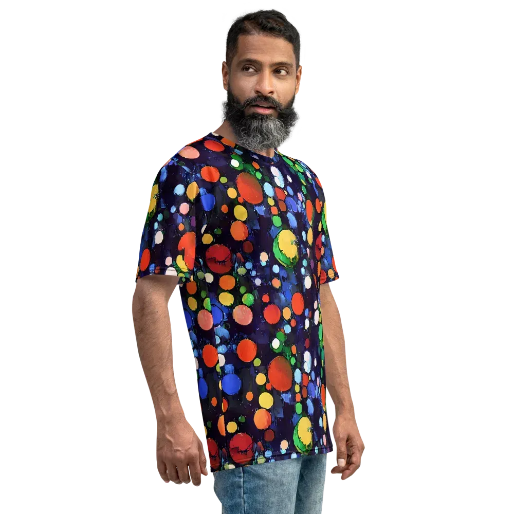 Painted Planetarium on Men's Crew Neck T-Shirt — Right