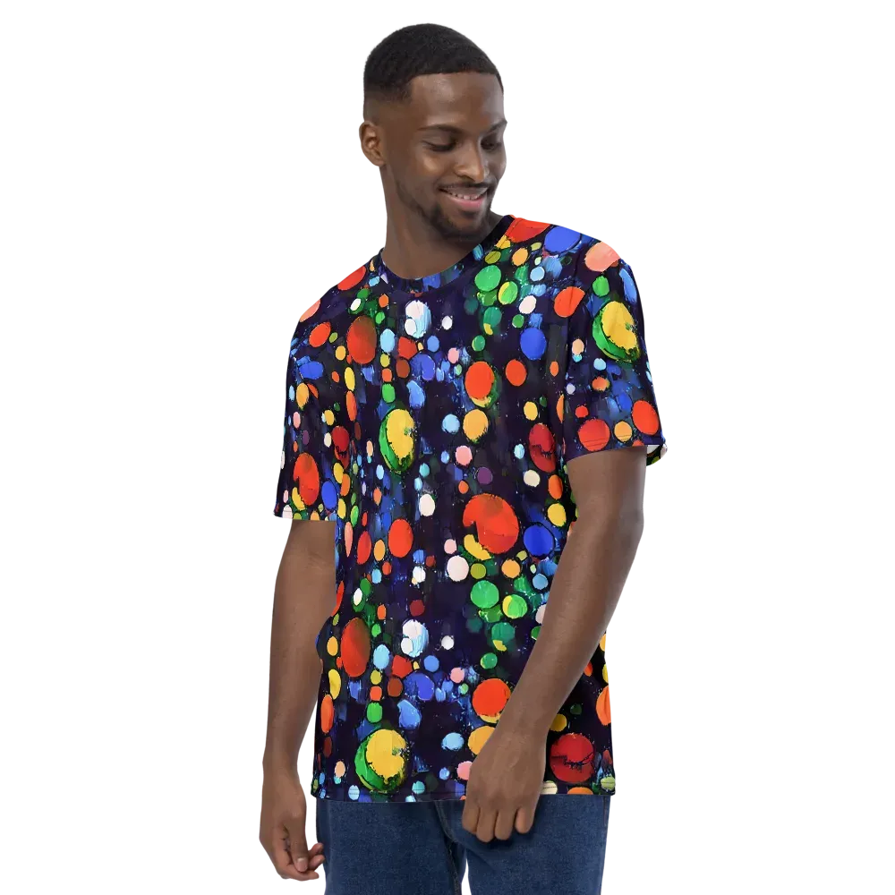 Painted Planetarium on Men's Crew Neck T-Shirt — Left