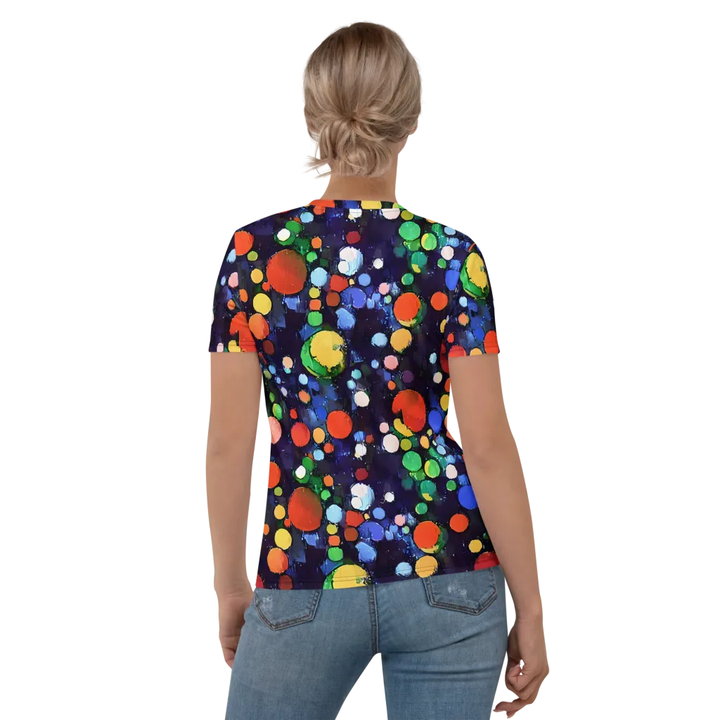 Painted Planetarium on Women's Crew Neck T-Shirt — Back