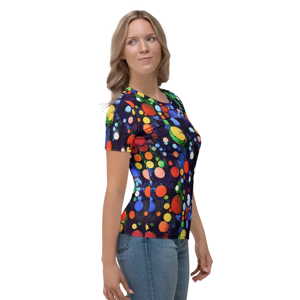 Painted Planetarium on Women's Crew Neck T-Shirt — Right