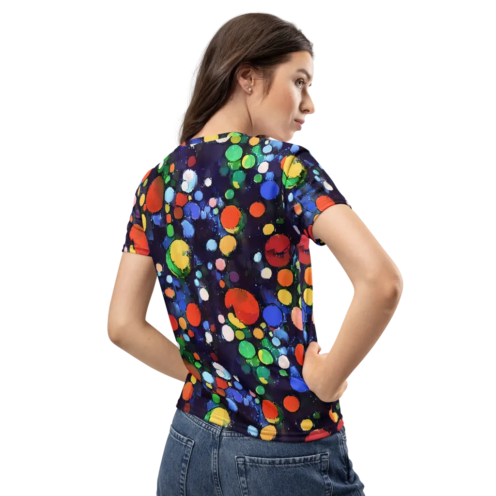 Painted Planetarium on Women's Crew Neck T-Shirt — Back