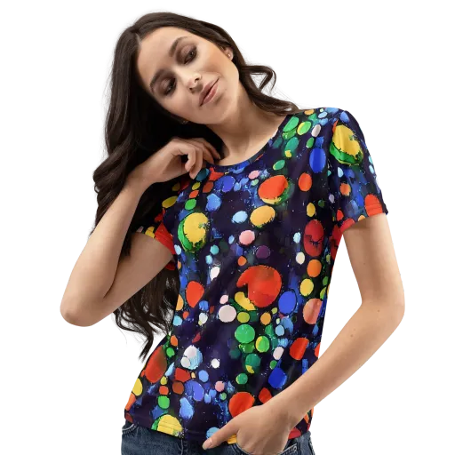 Painted Planetarium on a Women's Crew Neck T-Shirt