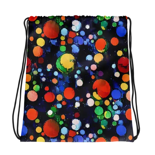 Painted Planetarium on a Drawstring Bag