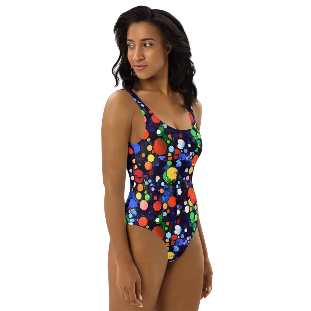 Painted Planetarium on One-Piece Swimsuit — Right