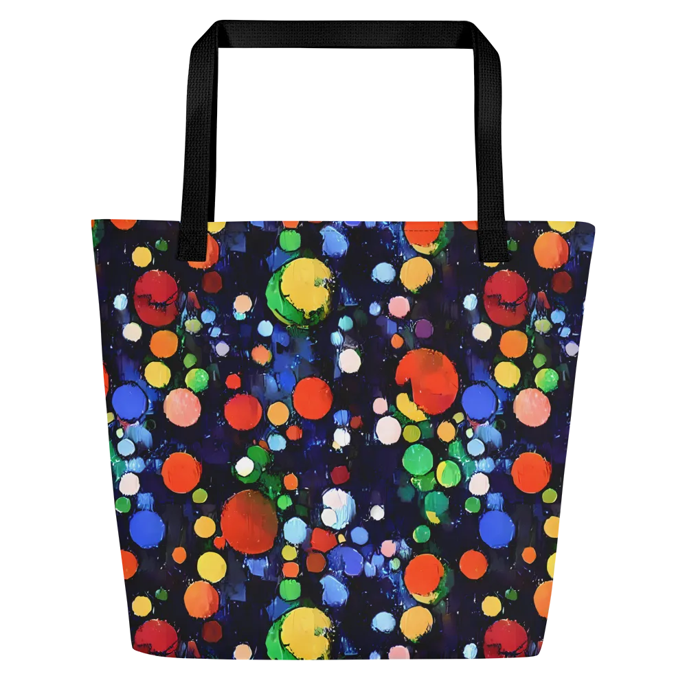 Painted Planetarium on Large Tote Bag W/ Pocket — Front