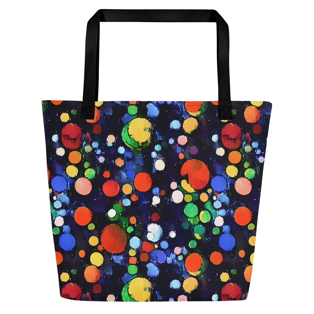 Painted Planetarium on Large Tote Bag W/ Pocket — Front