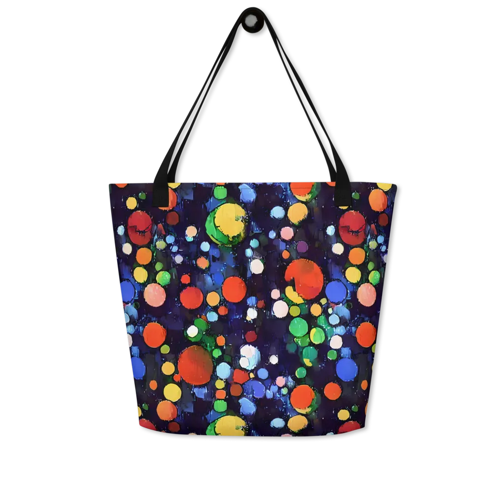 Painted Planetarium on Large Tote Bag W/ Pocket — Front