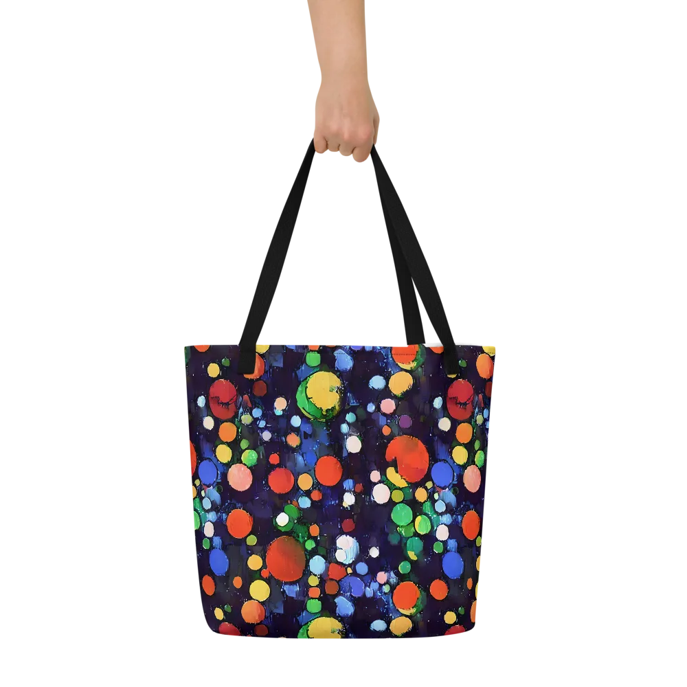 Painted Planetarium on Large Tote Bag W/ Pocket — Front