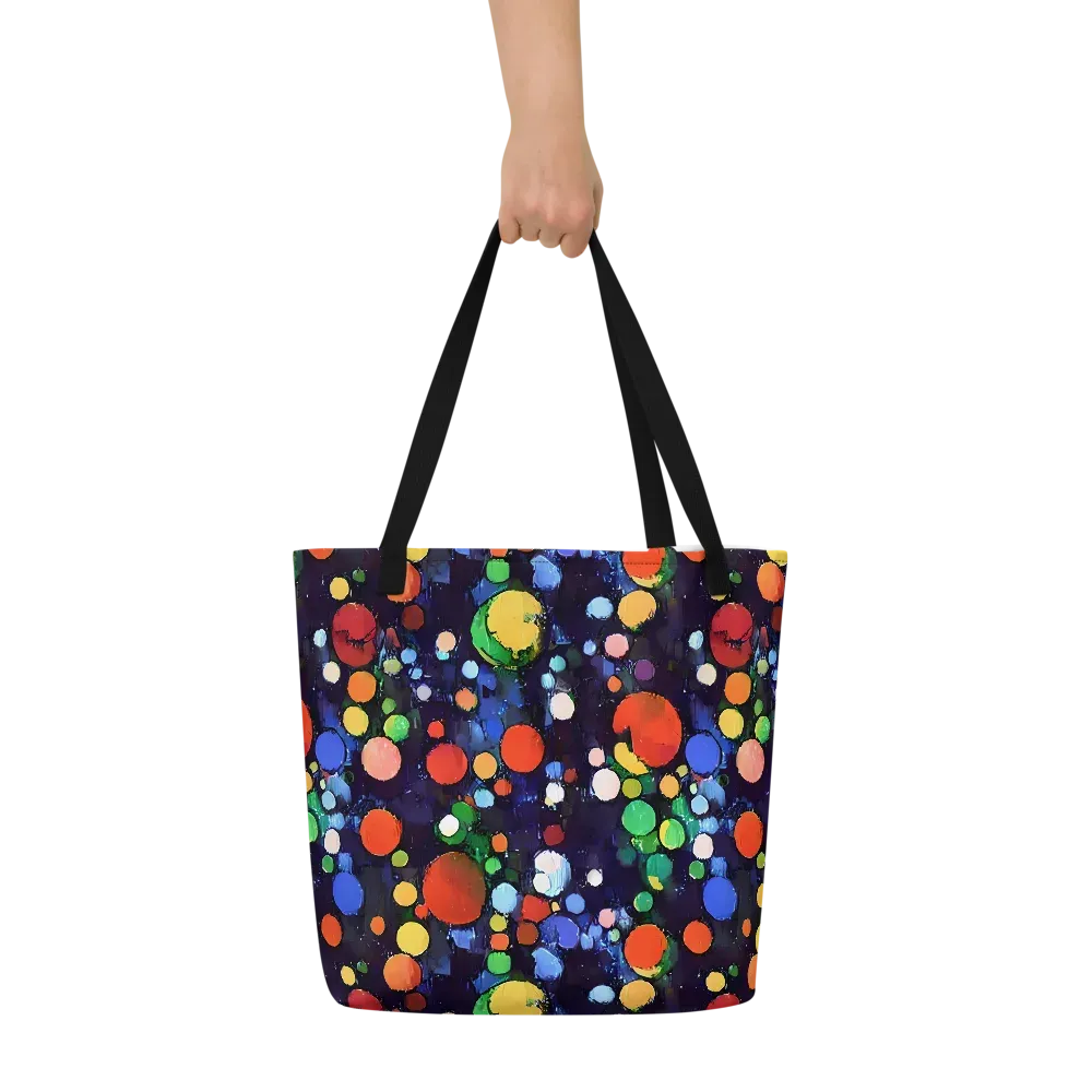 Painted Planetarium on Large Tote Bag W/ Pocket — Front