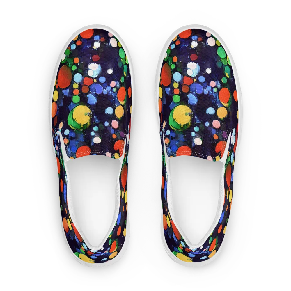 Painted Planetarium on Women's Slip-On Canvas Shoes — Front