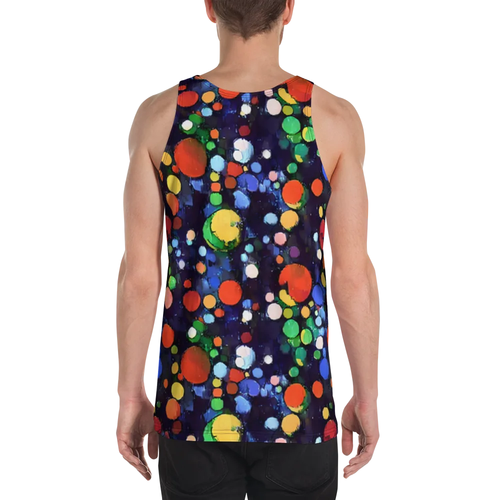 Painted Planetarium on Men's Tank Top — Back