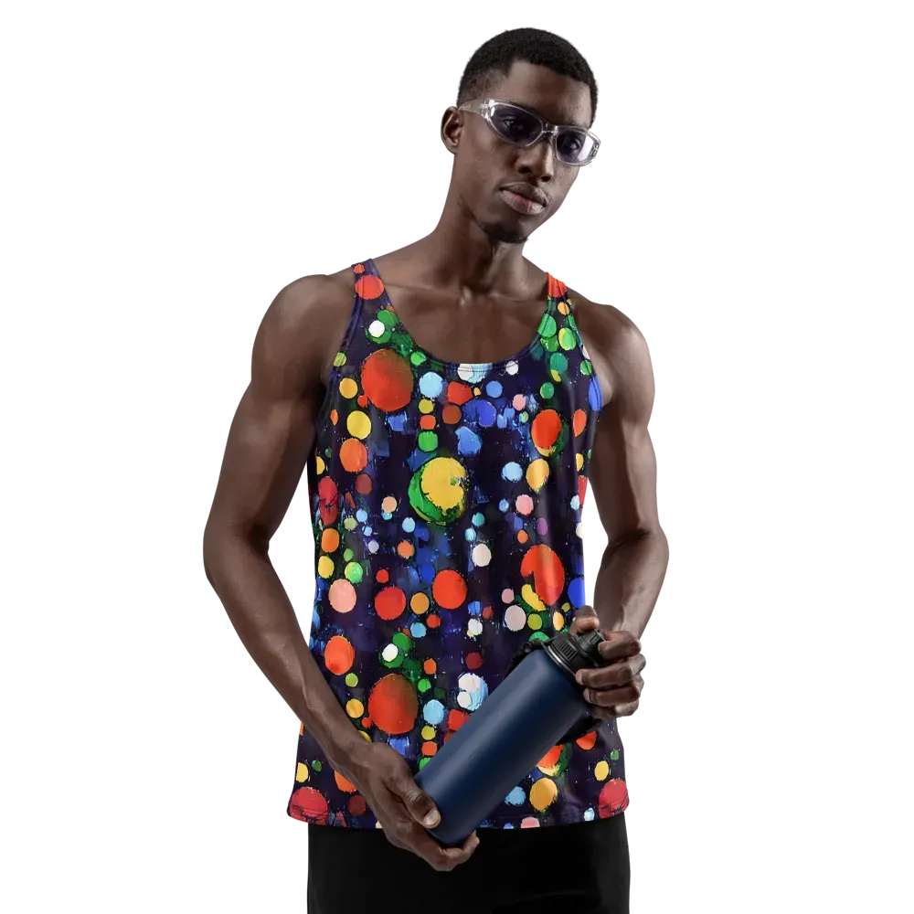 Painted Planetarium on Men's Tank Top — Front