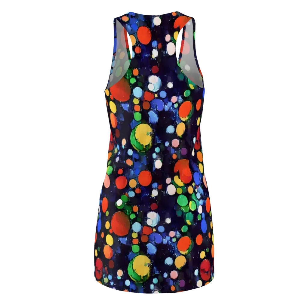 Painted Planetarium on Racerback Dress — Back