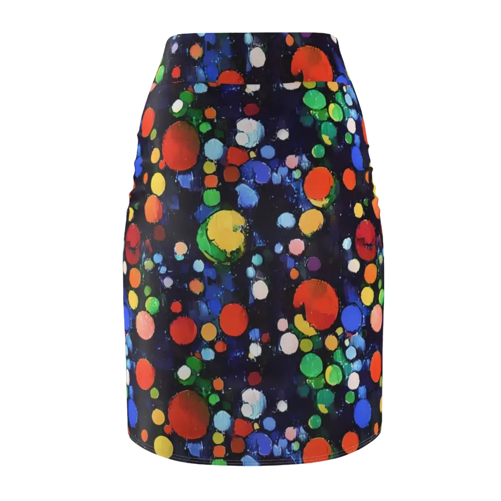 Painted Planetarium on Pencil Skirt — Back