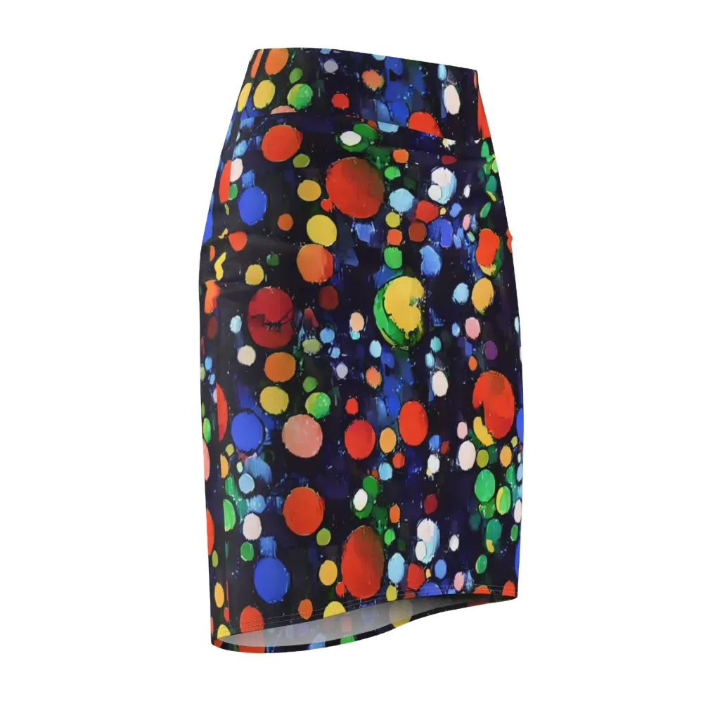 Painted Planetarium on Pencil Skirt — Front Side