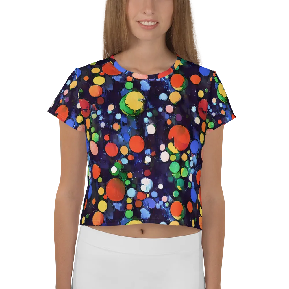 Painted Planetarium on Crop Tee — Front