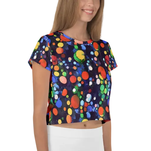 Painted Planetarium on a Crop Tee