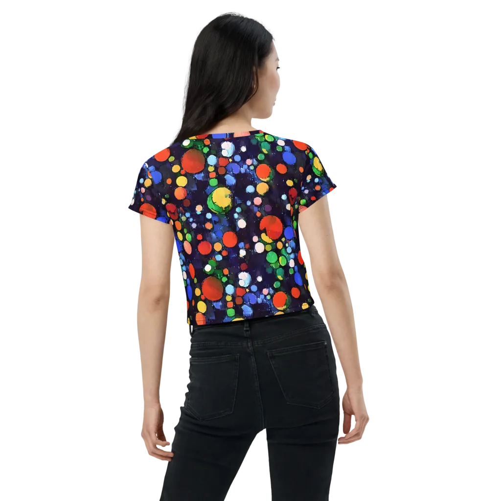 Painted Planetarium on Crop Tee — Back