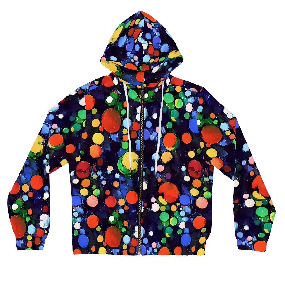 Painted Planetarium on Women's Full-Zip Hoodie — Front