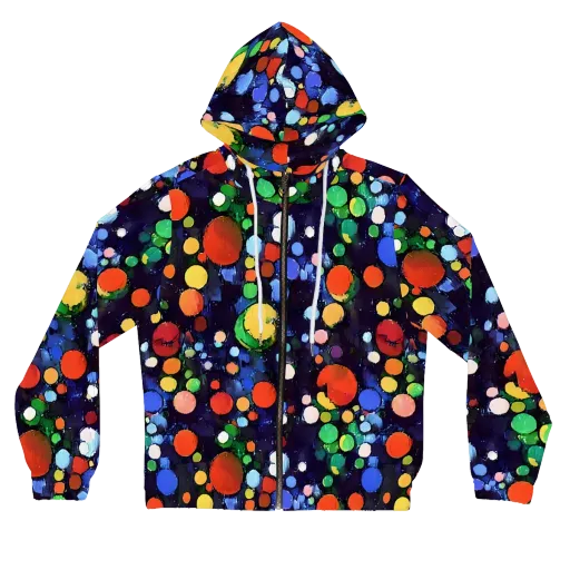 Painted Planetarium on a Women's Full-Zip Hoodie