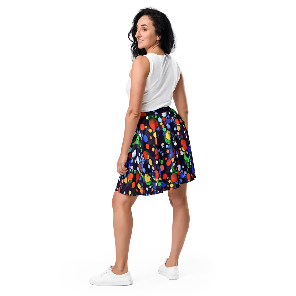 Painted Planetarium on Skater Skirt — Back