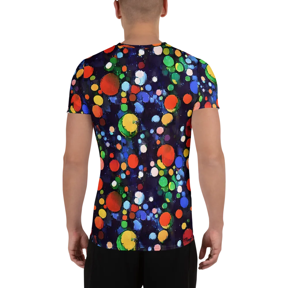 Painted Planetarium on Men's Athletic T-Shirt — Back