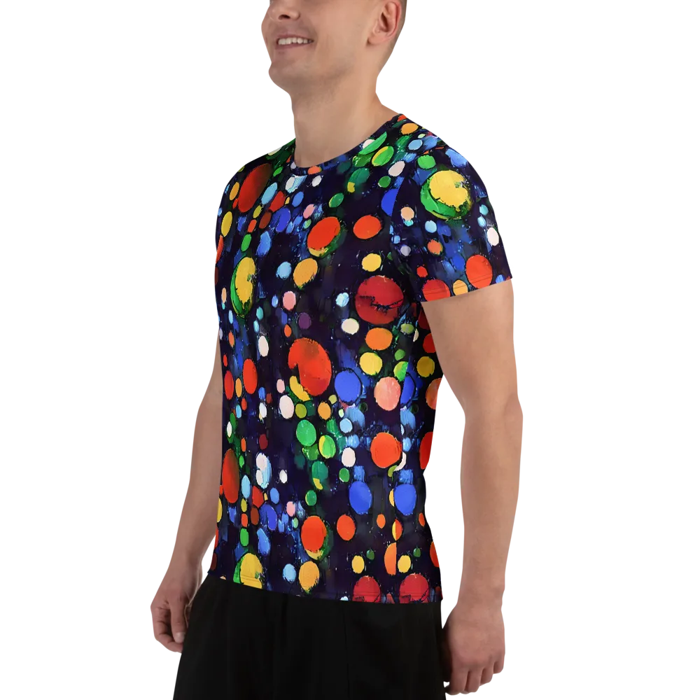 Painted Planetarium on Men's Athletic T-Shirt — Left
