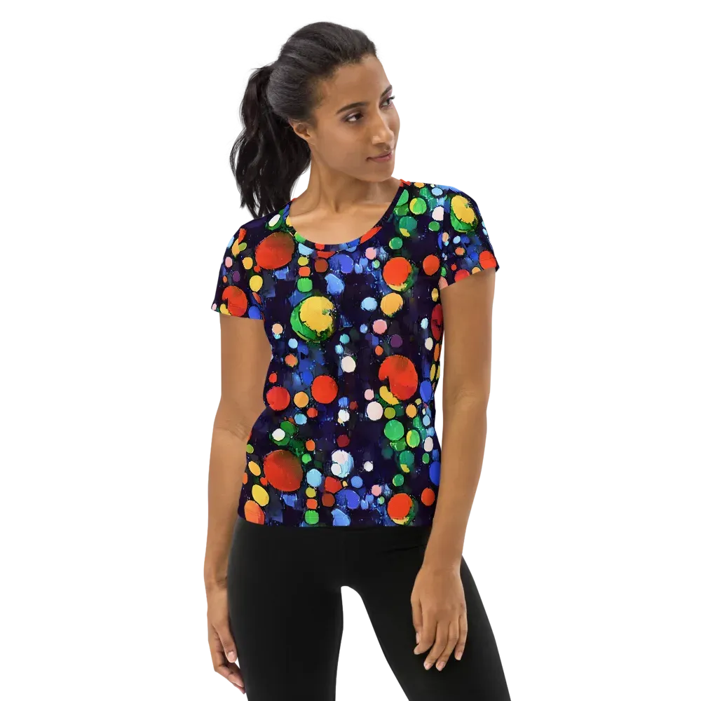 Painted Planetarium on Women's Athletic T-Shirt — Front