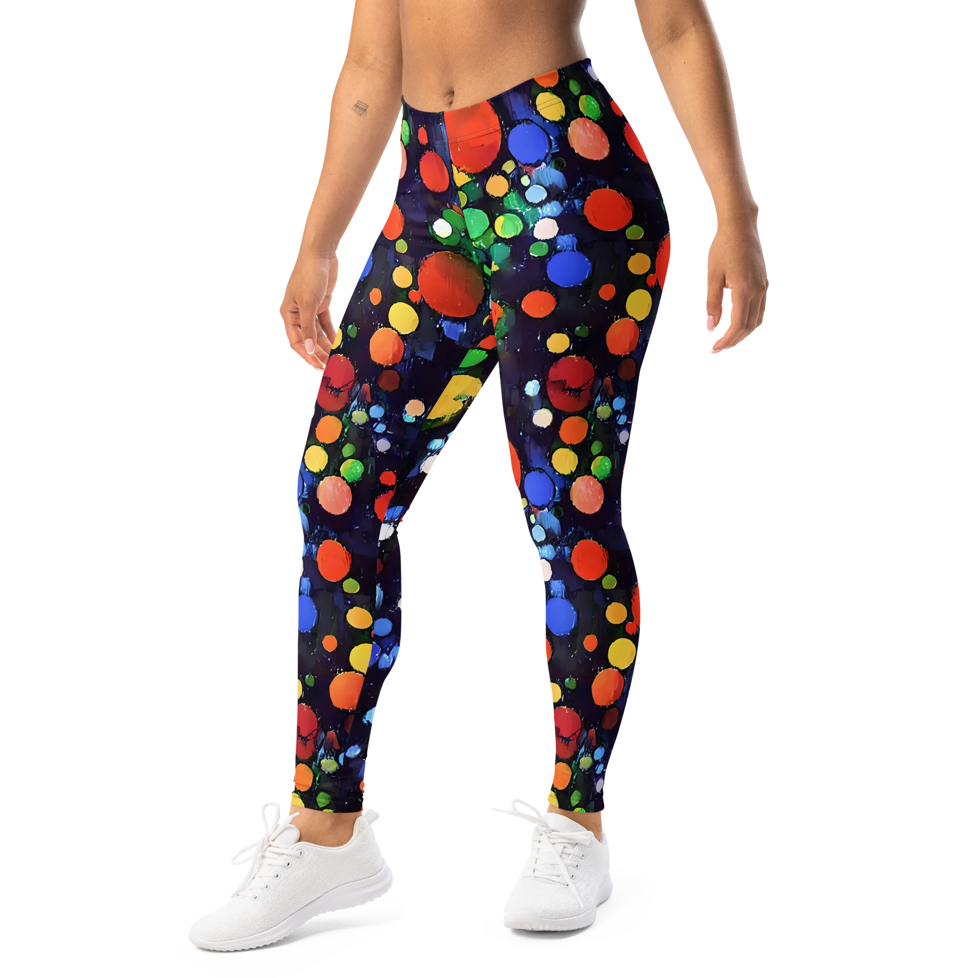 Painted Planetarium on Leggings — Left Front