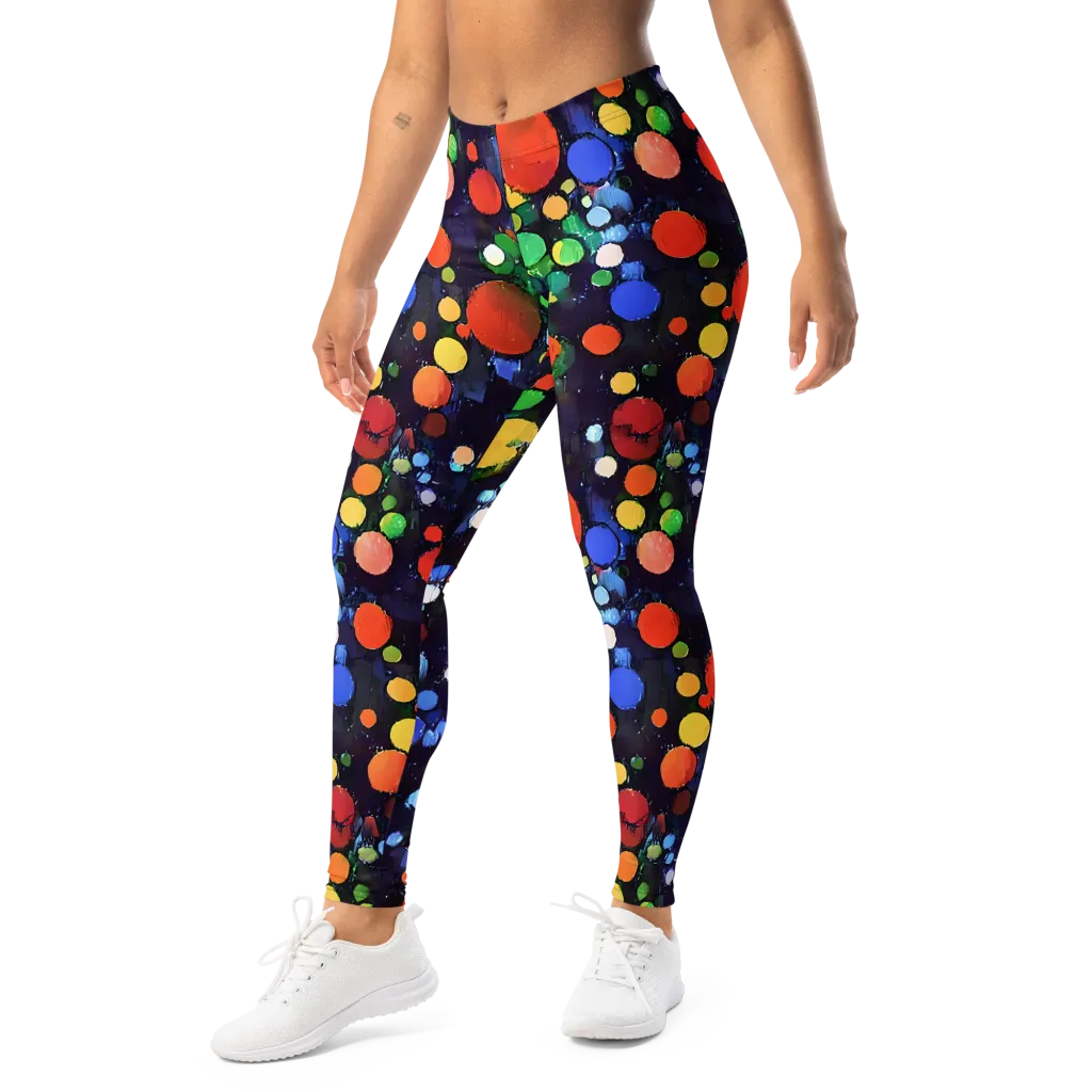 Painted Planetarium on Leggings — Left Front