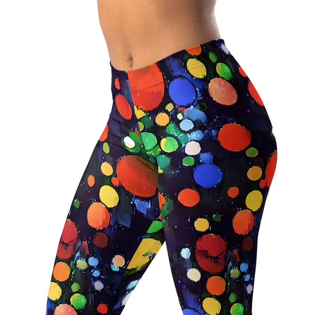 Painted Planetarium on Leggings — Left Front