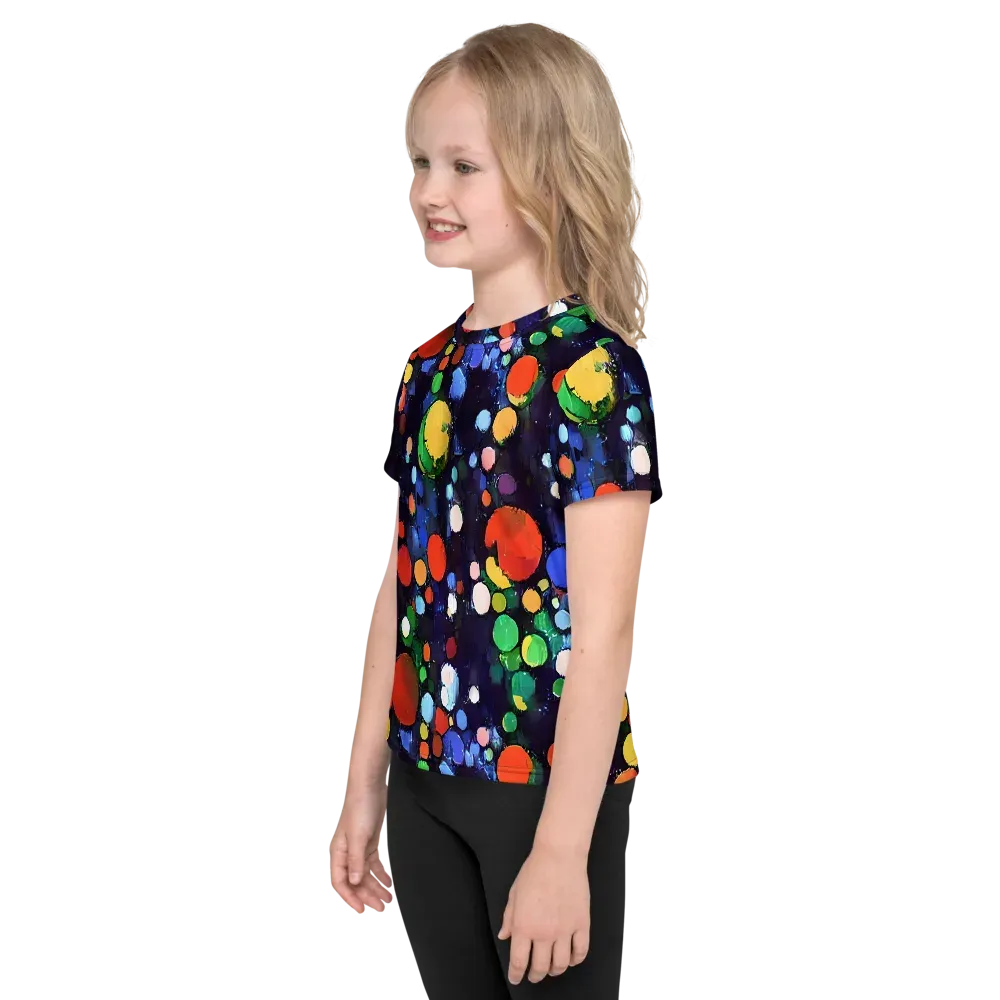 Painted Planetarium on Kids Crew Neck T-Shirt — Left